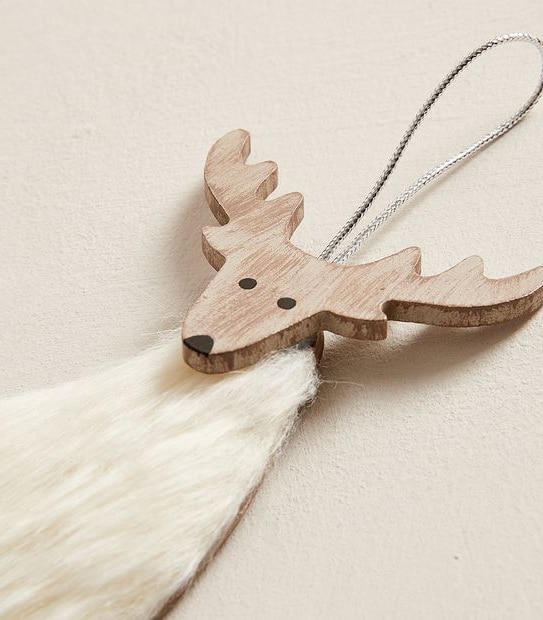 Christmas Faux Fur Reindeer Decoration