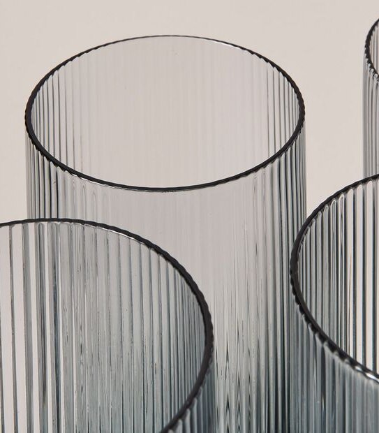 4 Pack Airley Ribbed Highball Glasses