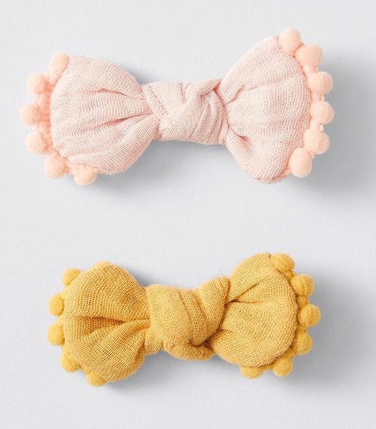 Kids Pom Pom Bow 2 Pack