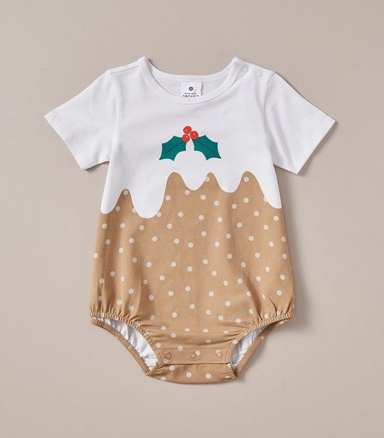 Baby Organic Cotton Christmas Pudding Bodysuit 4 of 5