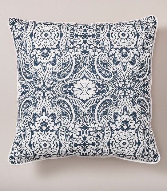 Baden Woodblock Printed Cushion