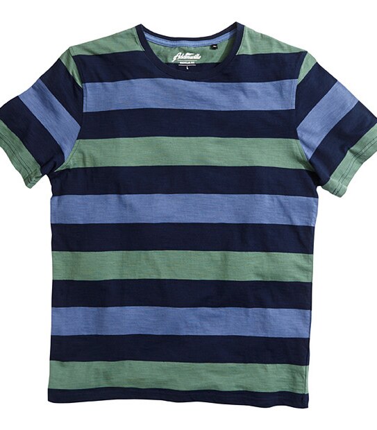 Adamsville Striped T-Shirt - Navy/Green