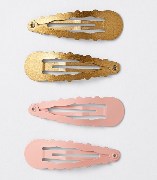 Kids Ruffle Edge Hairclips 4 Pack