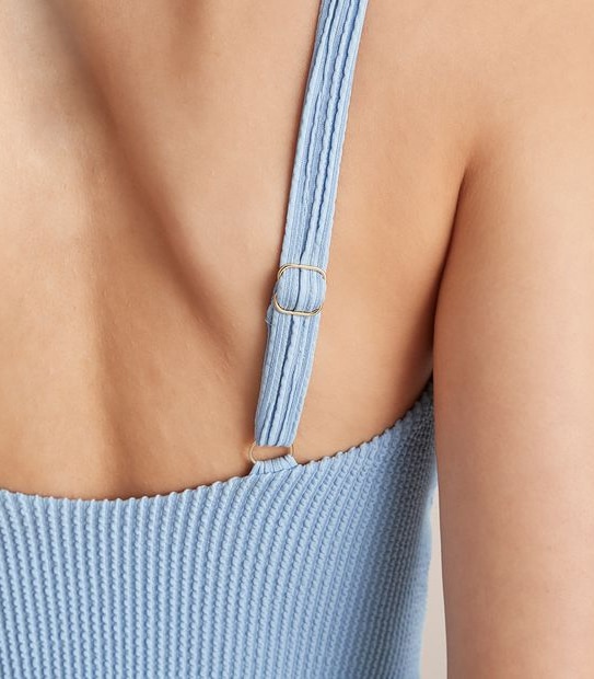 Crinkle One Piece Belted Swim Bathers