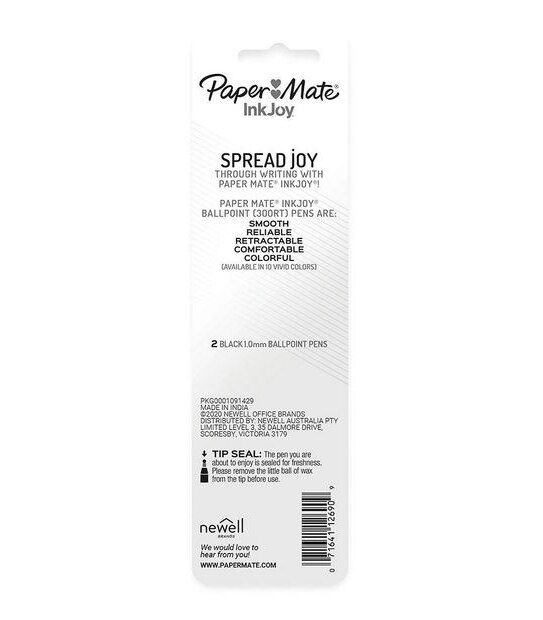Paper Mate InkJoy 300RT Retractable Ballpoint Pen Black - Pack of 2