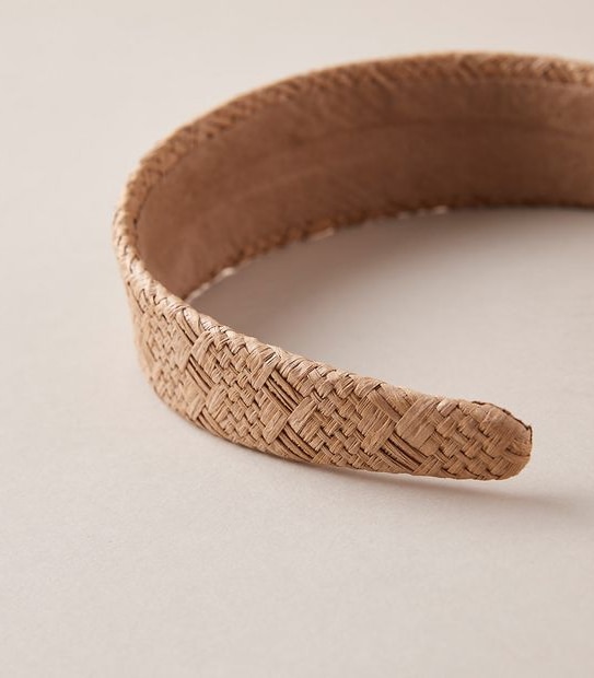 Flat Large Woven Headband - Natural