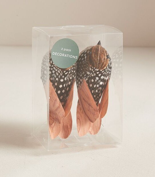 2 Pack Christmas Clip Birds