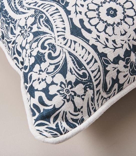 Baden Woodblock Printed Cushion