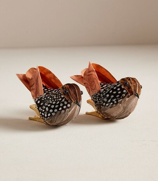 2 Pack Christmas Clip Birds