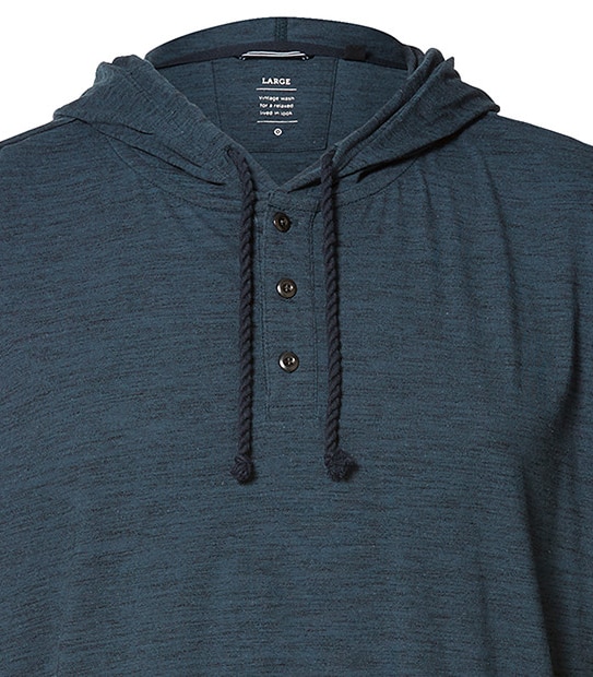 Long Sleeve Hooded Henley T-Shirt 3 of 3