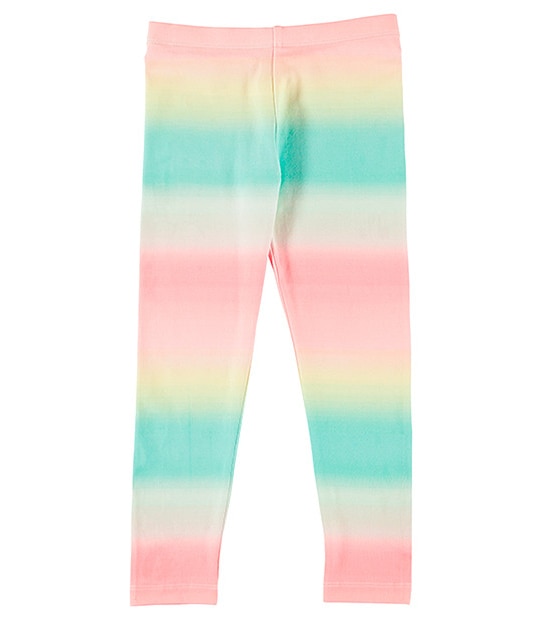 Girls' Full Length Dip Dye Rainbow Print Leggings