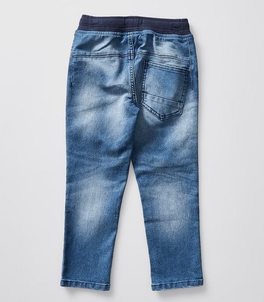 Rib Waist Denim Jogger