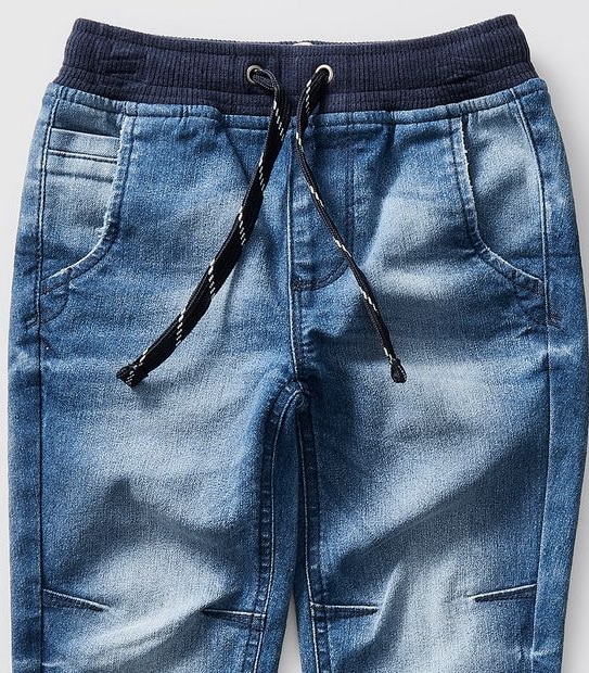 Rib Waist Denim Jogger