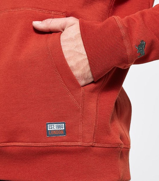 Lonsdale London Soho Hoodie - Rust Red