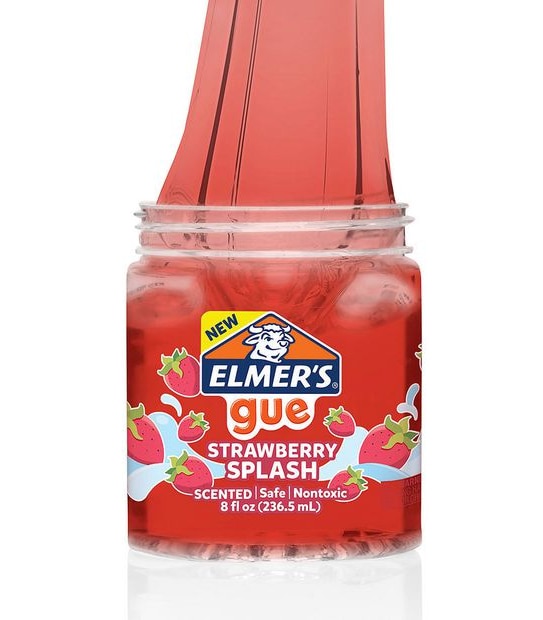 Elmer's Gue Premade Slime, 237mL Jar - Strawberry Splash