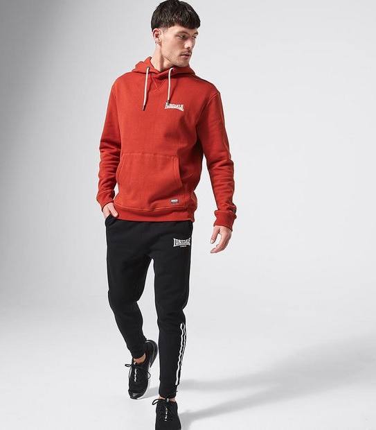 Lonsdale London Soho Hoodie - Rust Red