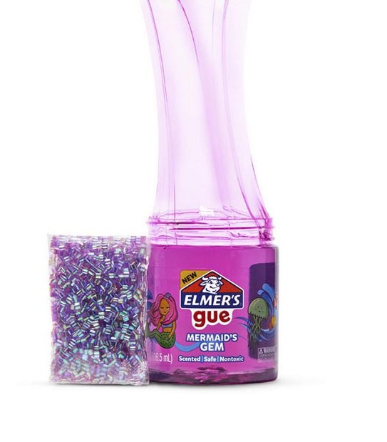 Elmer's Gue Premade Slime Mix-Ins, 237mL Jar - Mermaid's Gem
