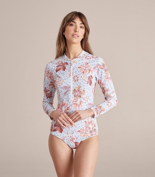 Resort Mini Rib Long Sleeve Rash Vest