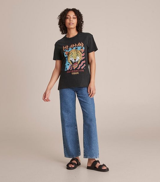 Def Leppard Adrenalin Crew Neck Boxy T-Shirt