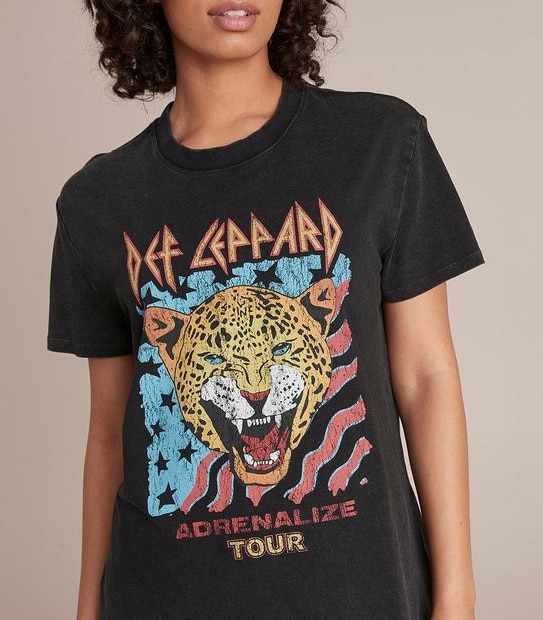 Def Leppard Adrenalin Crew Neck Boxy T-Shirt