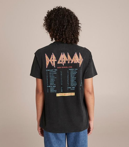 Def Leppard Adrenalin Crew Neck Boxy T-Shirt