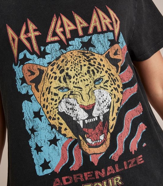 Def Leppard Adrenalin Crew Neck Boxy T-Shirt