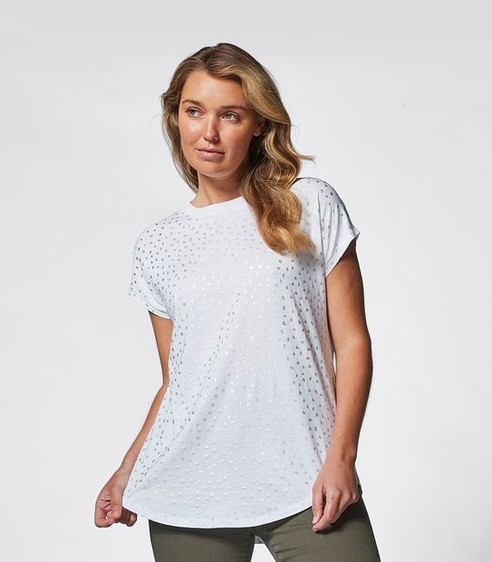 Addison Metallic Print T-Shirt