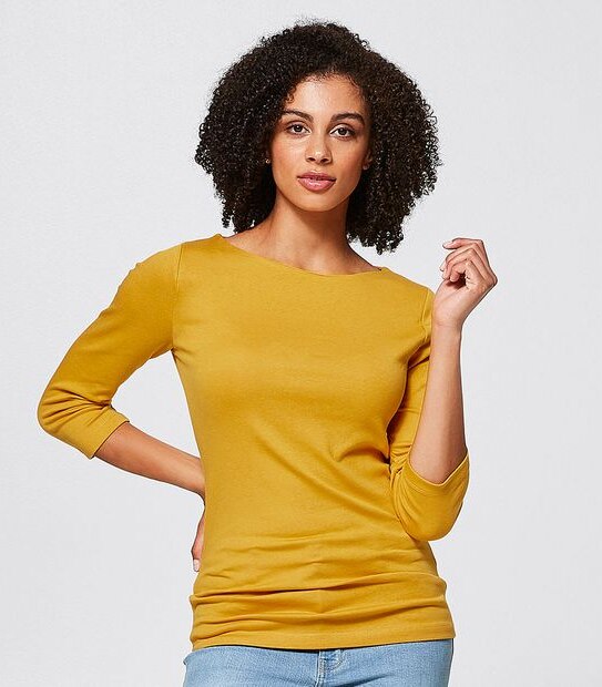 Isabel Boatneck T-Shirt - Golden Yellow