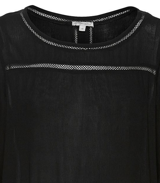 Button Back Top - Black