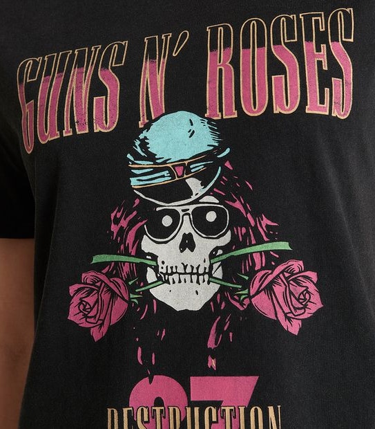 Guns 'n' Roses 1987 Tour Crew Neck Boxy T-Shirt