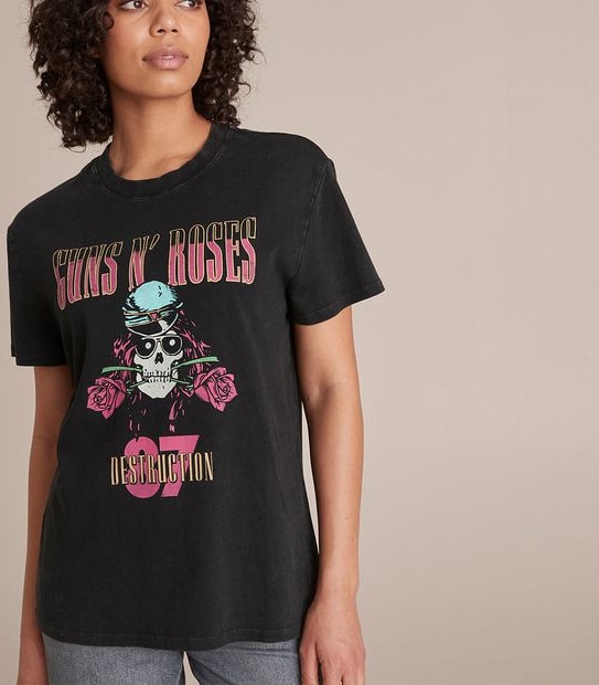 Guns 'n' Roses 1987 Tour Crew Neck Boxy T-Shirt
