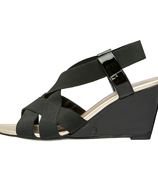 Radaka Wedge Sandals - Black