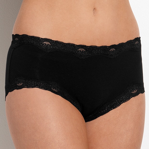 Lace Trim Boyleg - Black Lace Trim Boyleg - Black