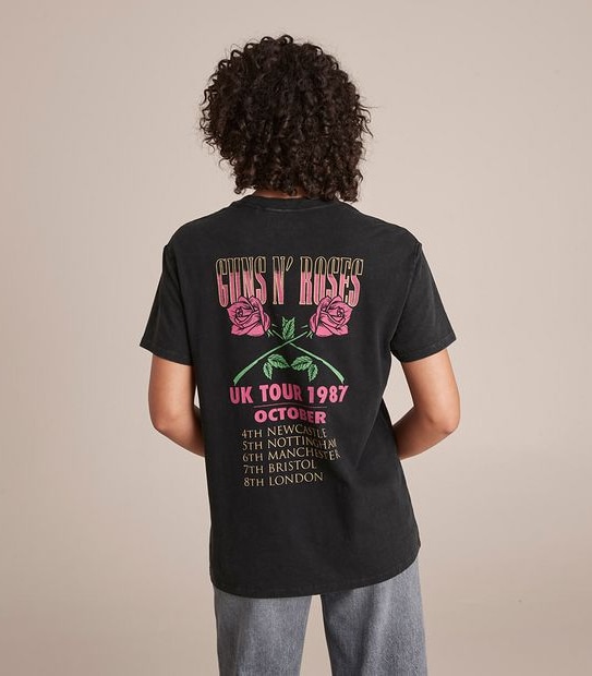 Guns 'n' Roses 1987 Tour Crew Neck Boxy T-Shirt