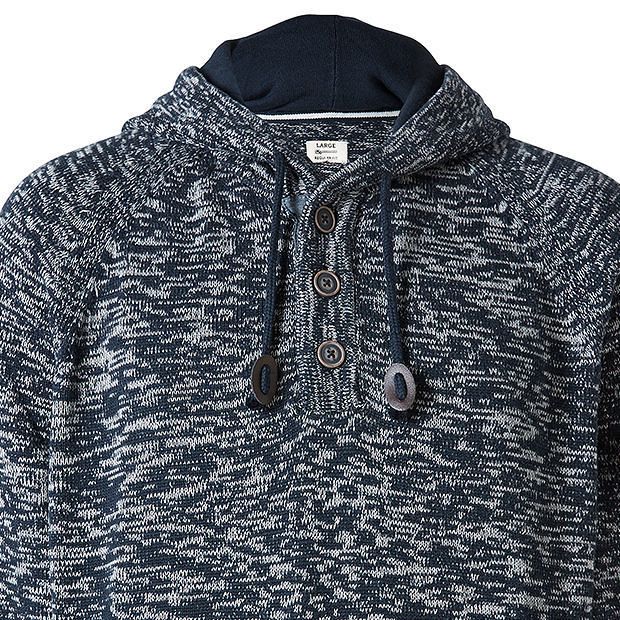 Button Neck Knit Hoodie | Target Australia