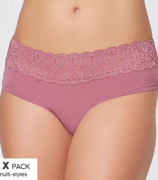Lily Loves 3 Pack Geo Lace Boyleg Briefs; Style: LBL6443 2 of 6