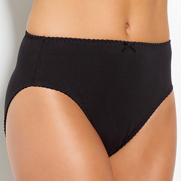 essentials Cotton High Cut Briefs - Black essentials Cotton High Cut Briefs - Black