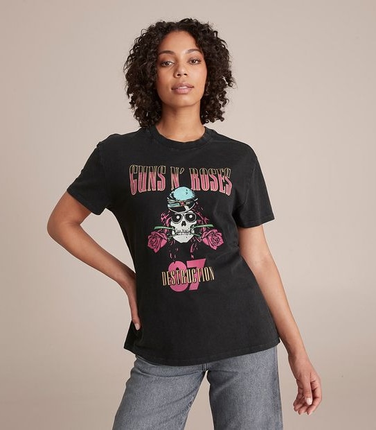 Guns 'n' Roses 1987 Tour Crew Neck Boxy T-Shirt