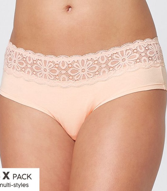 Lily Loves 3 Pack Geo Lace Boyleg Briefs; Style: LBL6443 3 of 6