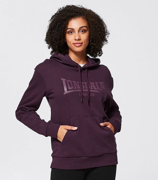 Lonsdale London Logo Hoodie - Burgundy