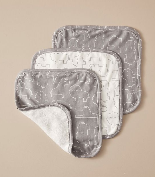Bubba Blue Bamboo 3 Pack Face Washers