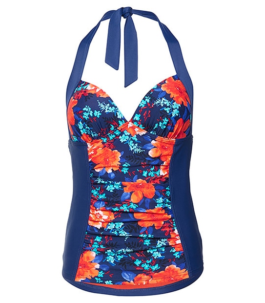 Shape Your Body Tankini Top - Navy Floral