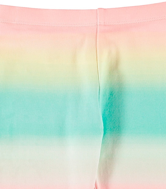 Girls' Full Length Dip Dye Rainbow Print Leggings