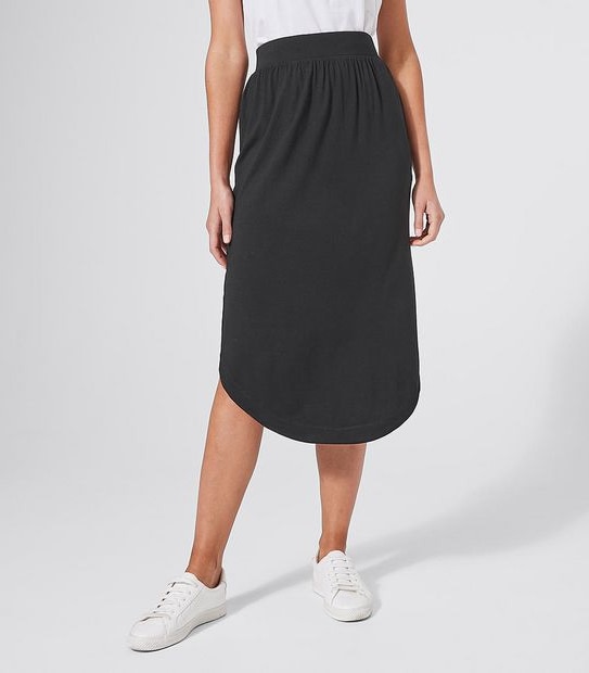 Jersey Curved Hem Skirt
