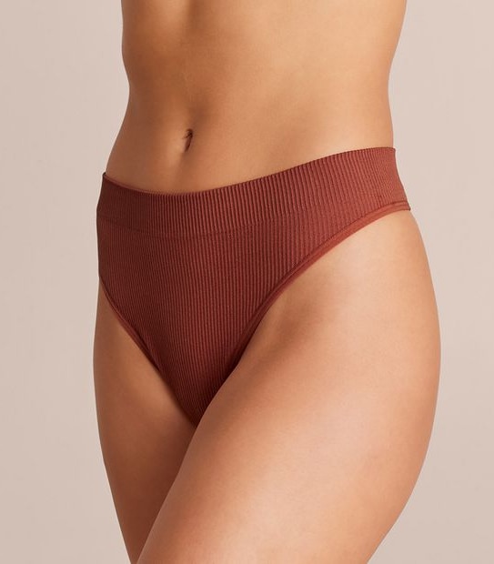 Lily Loves Ribbed Seamfree High Waisted G-String Briefs; Style: LGS02076