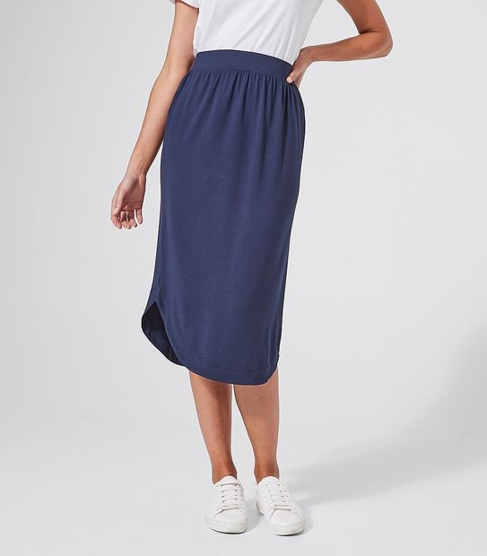 Jersey Curved Hem Skirt