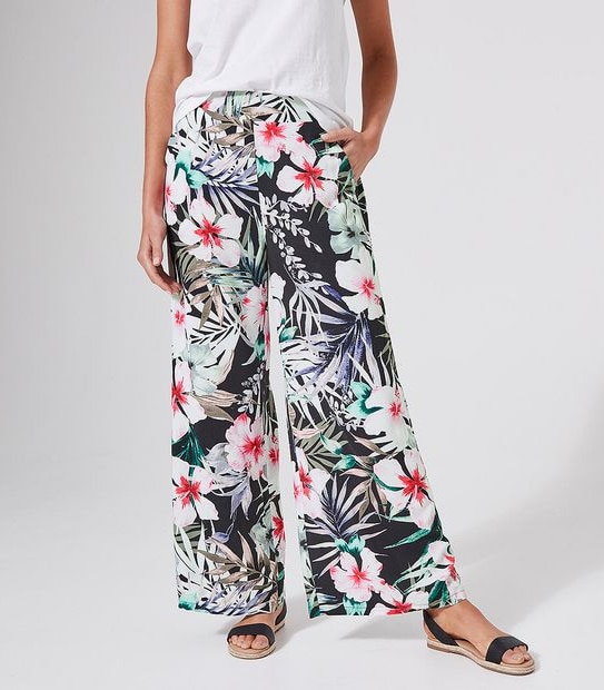 Palazzo Pants - Black Floral