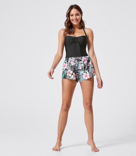Swim Boardshorts - Black Floral