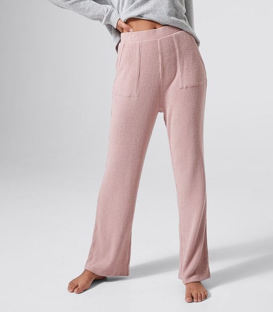 Lily Loves Ribbed Sleep Pants - Rose Pink