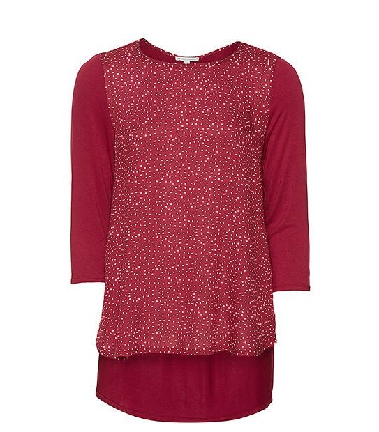 Woven Front Top - Red Polka Dot